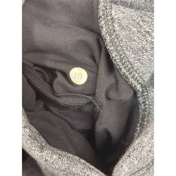 Lululemon Gray Full-Zip Hoodie With Thumbholes & Hood Size 10 - Picture 6 of 8